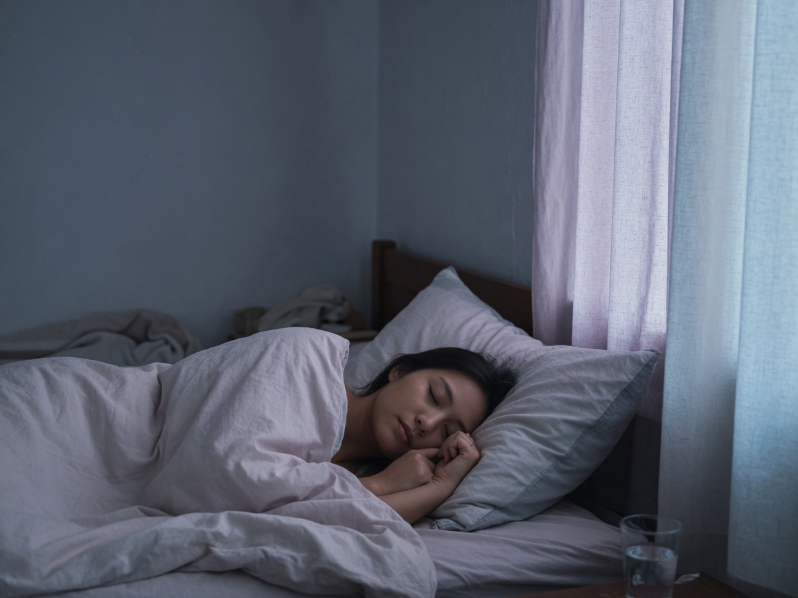 Person sleeping calmly